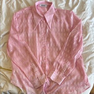 Sheer pink blouse